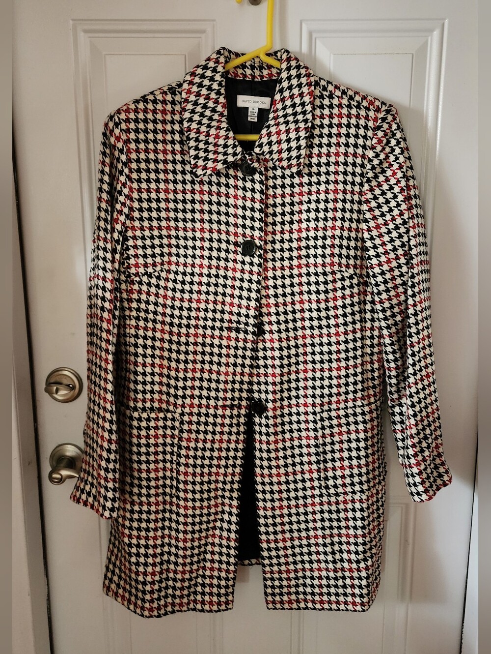 David Brooks Houndstooth Coat